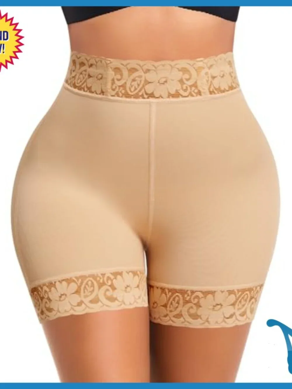 Butt Lifting Shapewear Shorts with Removable Pads Tummy Control 3X-Large